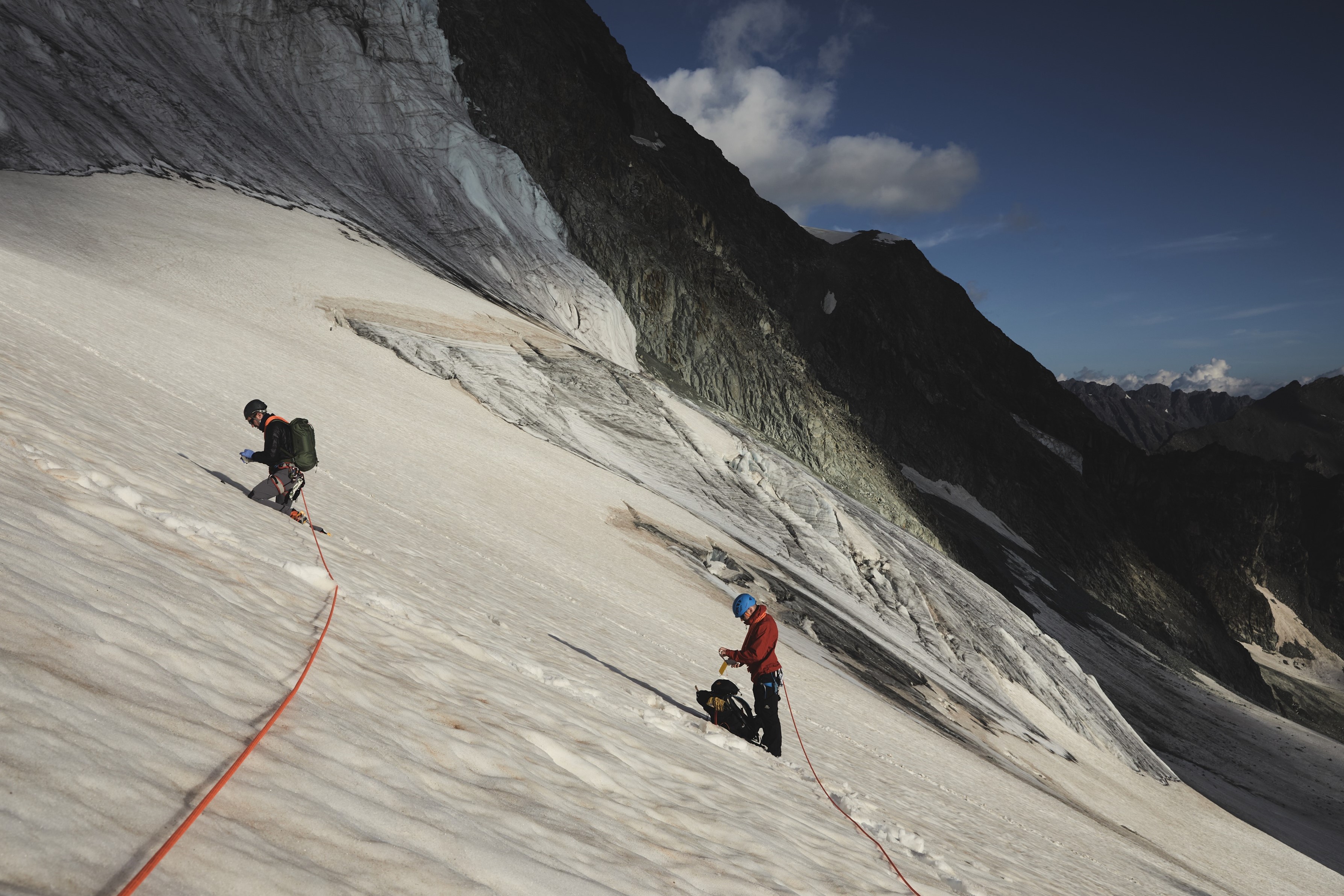 Robin Milner recording data while Richard Key collects a sample during HLR 2022